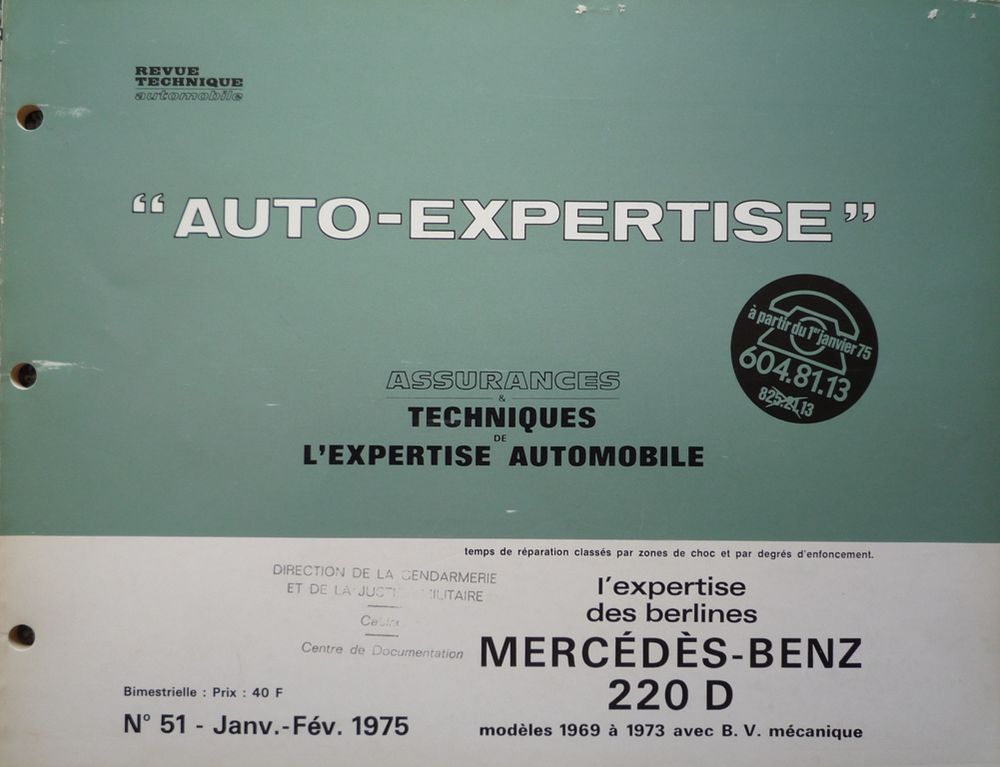 MERCEDES-BENZ 220 D - Revue auto expertise 