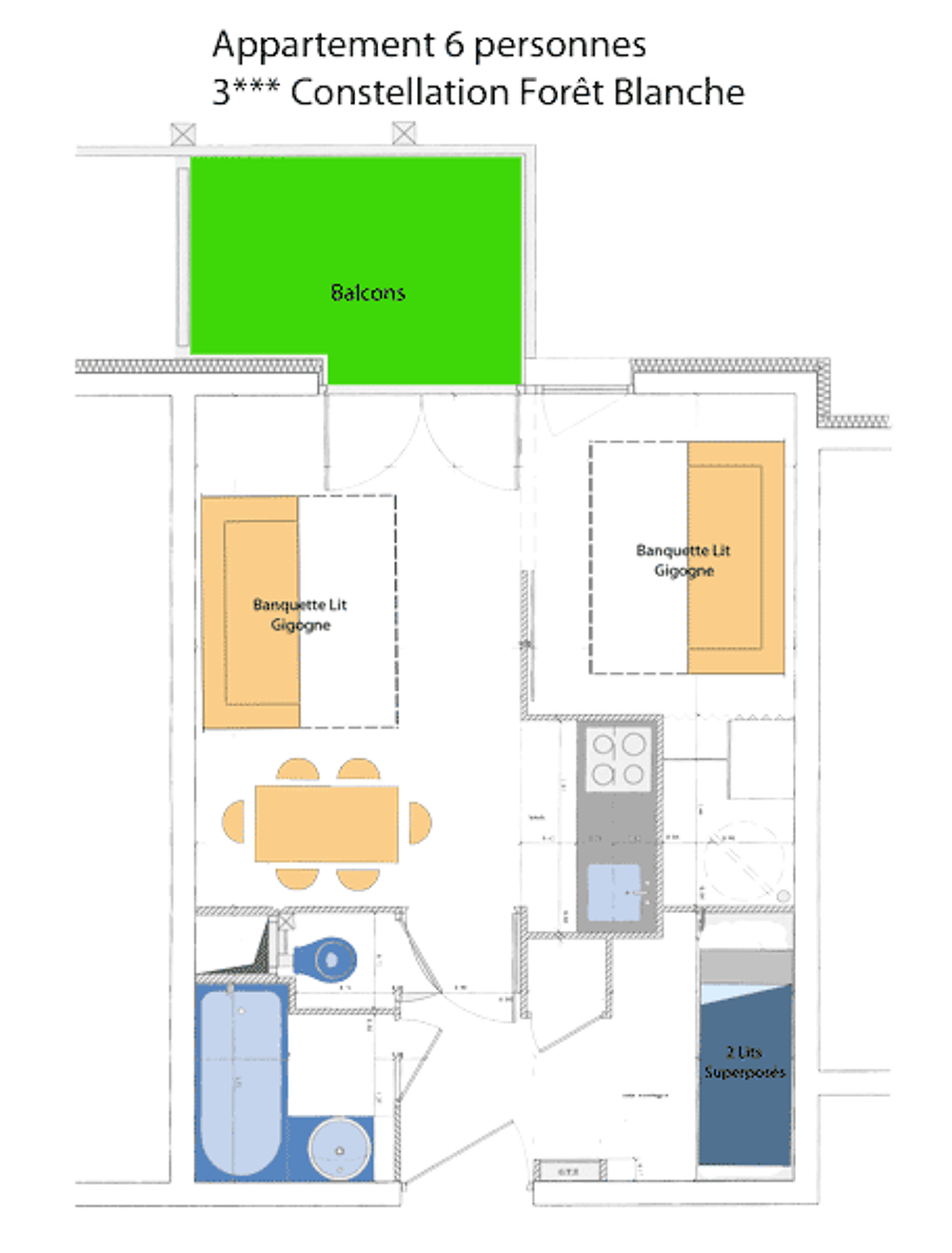   RISOUL, Bel appartement T2, 6 personnes, skis aux pieds. Provence-Alpes-Côte d'Azur, Risoul (05600)