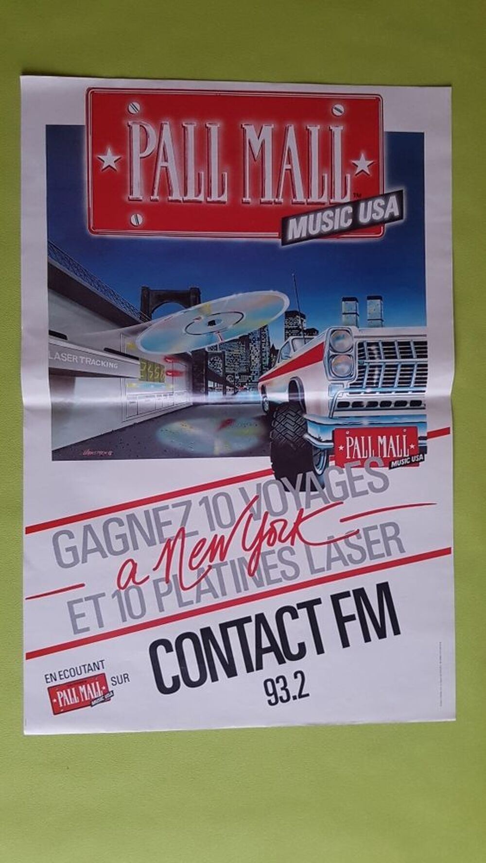 AFFICHE * PALL MALL MUSIC U.S.A * RADIO CONTACT NIEVRE 