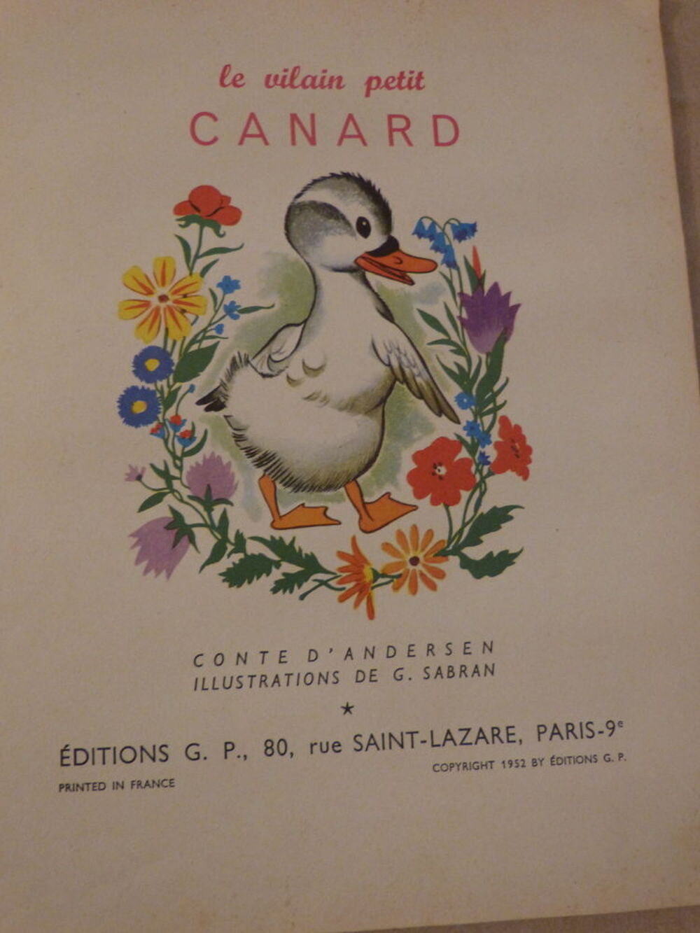 LE VILAIN PETIT CANARD illustrations GUY SABRAN Livres et BD