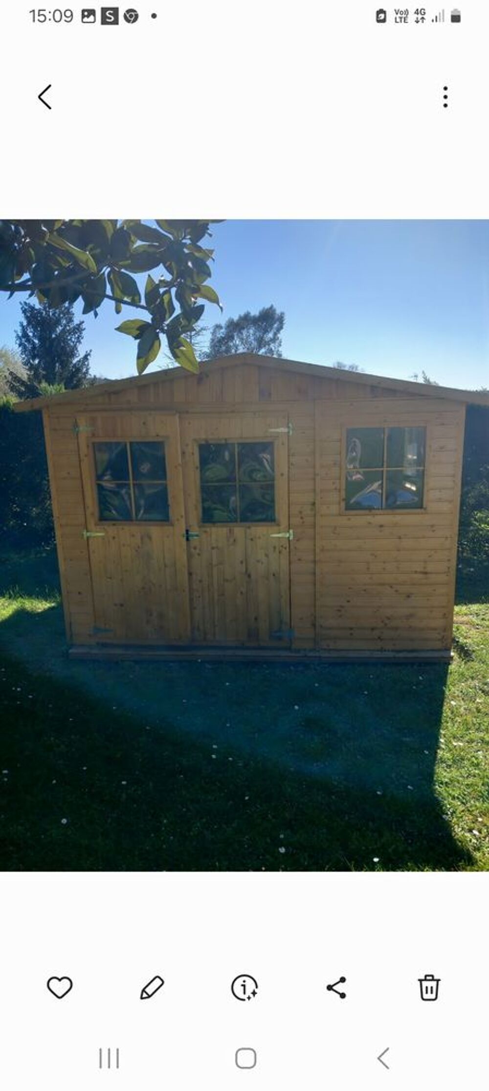Abris de jardin 9m2 Jardin