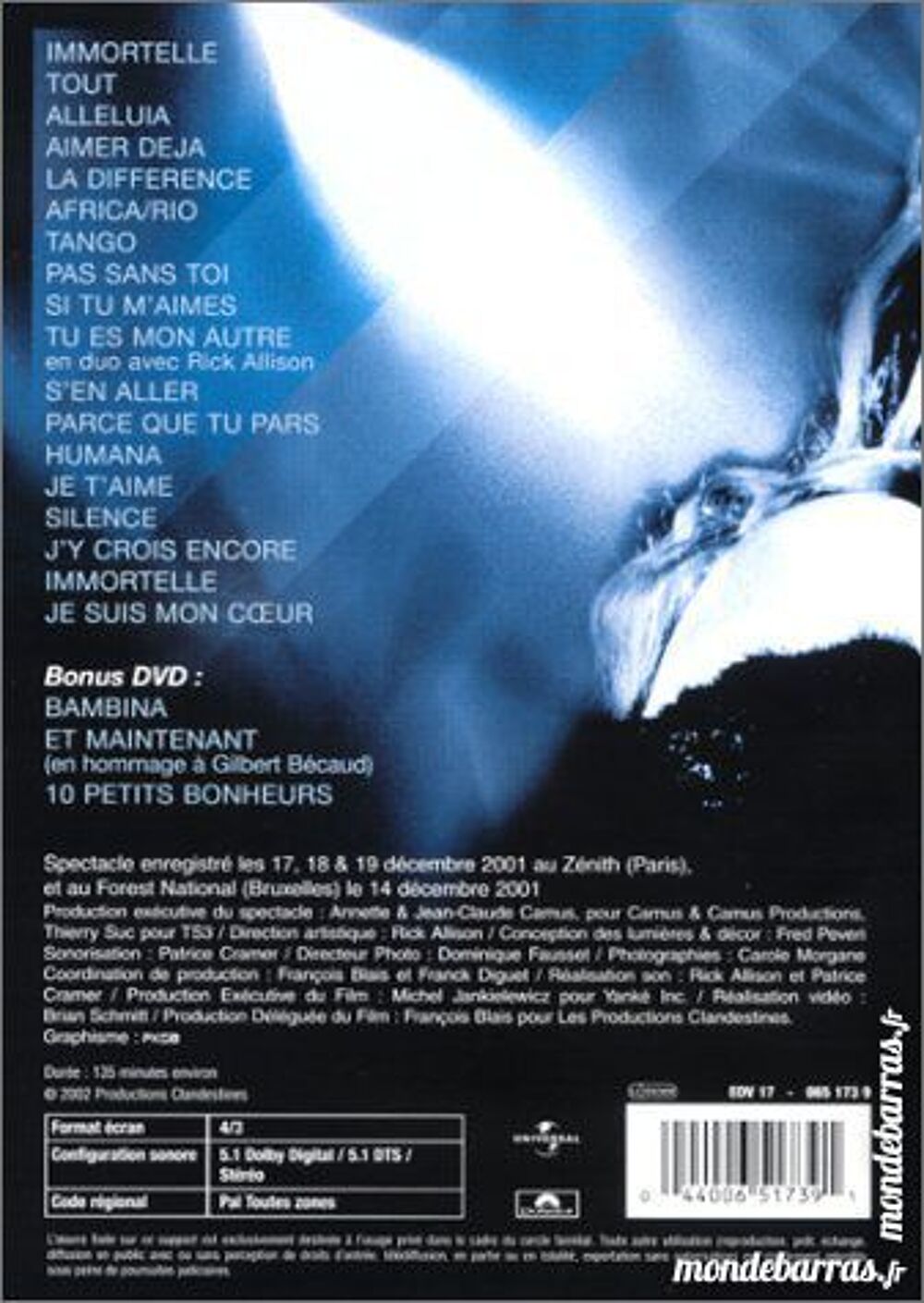 LARA FABIAN LIVE DVD et blu-ray