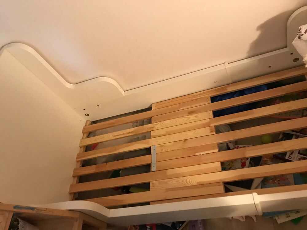 IKEA BUSUNGE Lit extensible, blanc et NATTSMYG Matelas Meubles