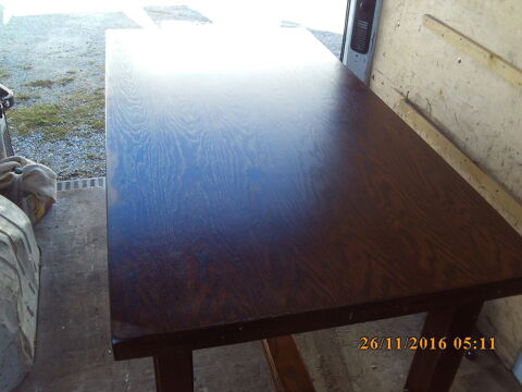 TABLE MONASTERE en  CHENE de 180 x 90 cm plateau 5 cm pais 615 Ramous (64)