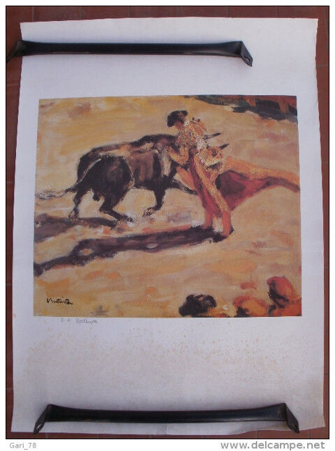 Lithographie  LE TOREADOR  Eric BATTISTA Exposition 1989 30 Montauban (82)