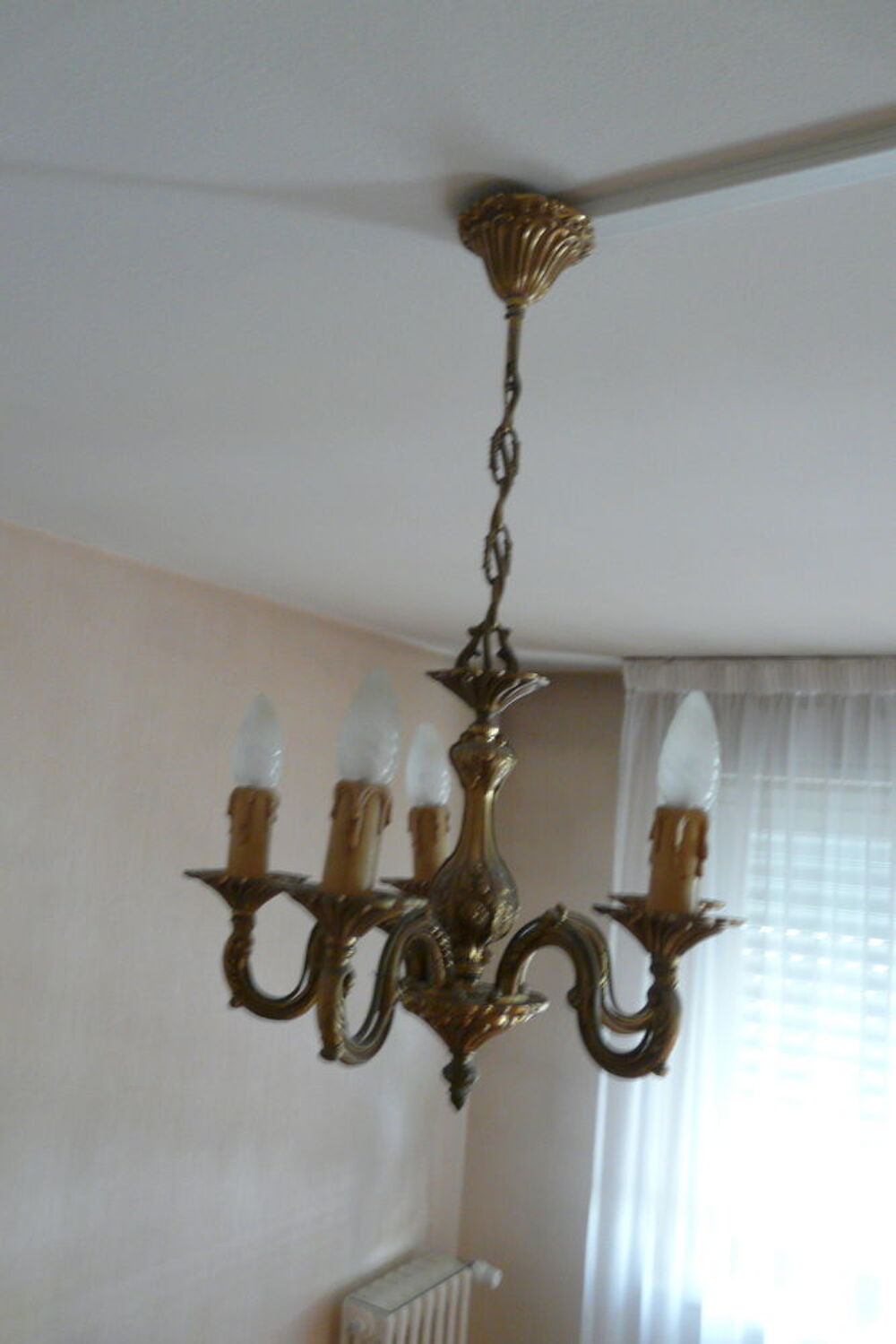 Lustre 5 branches en bronze Décoration