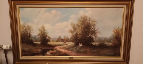 Tableau Paysage Champtre avec Cadre Dor 90 Chniers (23)