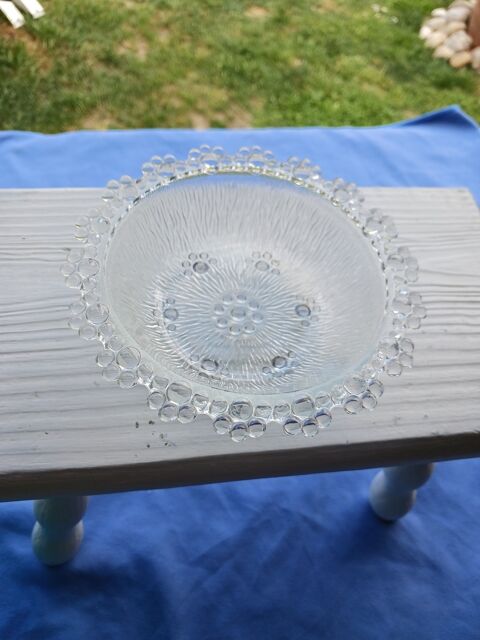 Assiette décorative en verre avec motifs floraux 1.5 Thourotte (60)