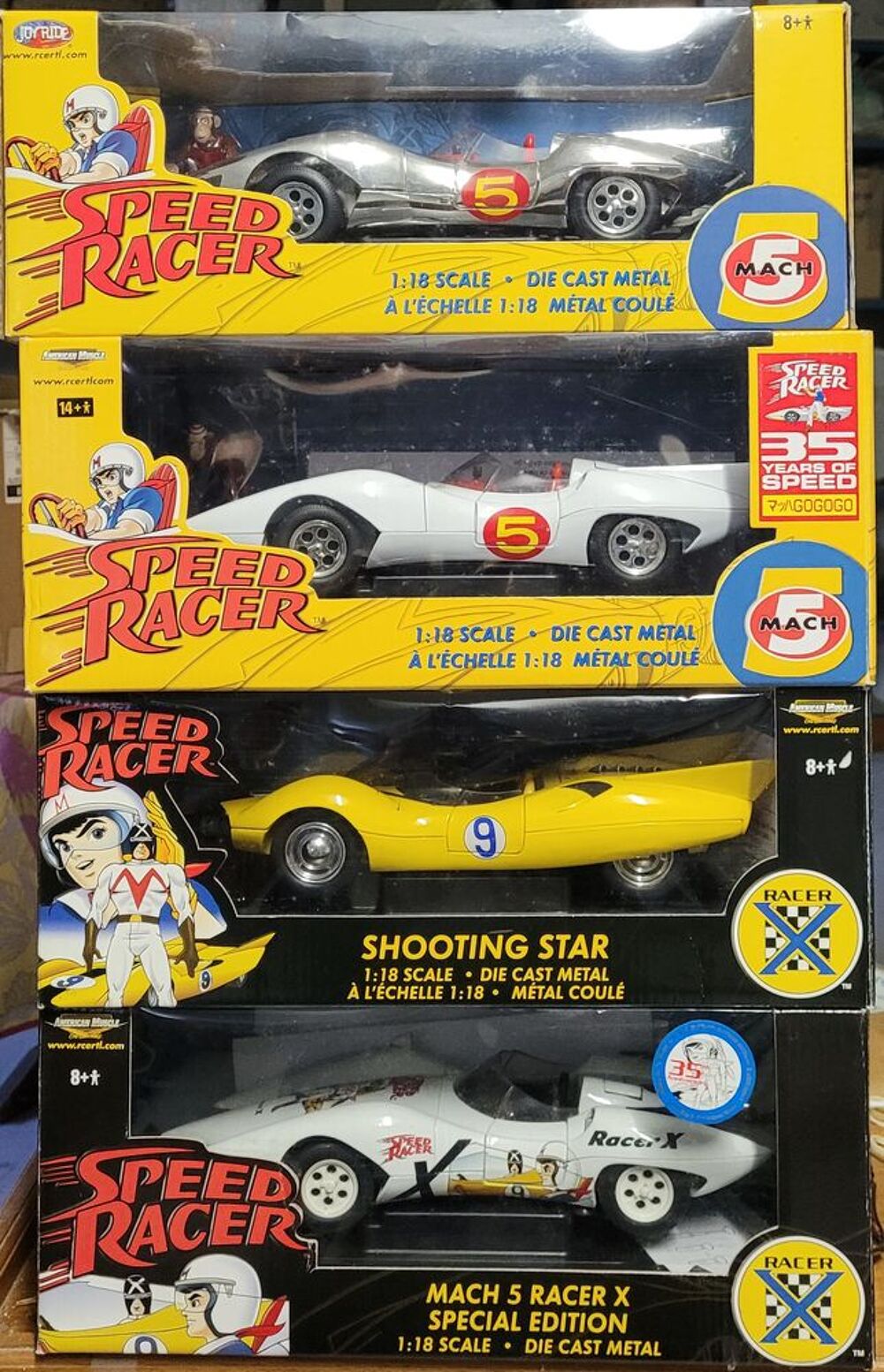 SPEED RACER 1/18 &egrave;me X4, voitures neuves en boites 2004 Jeux / jouets
