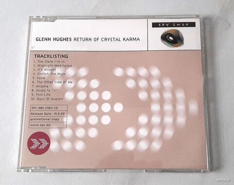 Glenn Hughes. Return Of The Crystal Karma. CD Rare 5 Fontenay-sous-Bois (94)