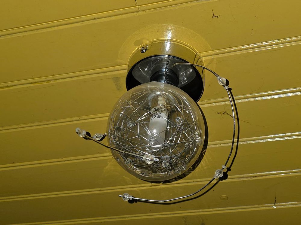 lustre boule moderne argent&eacute; Décoration