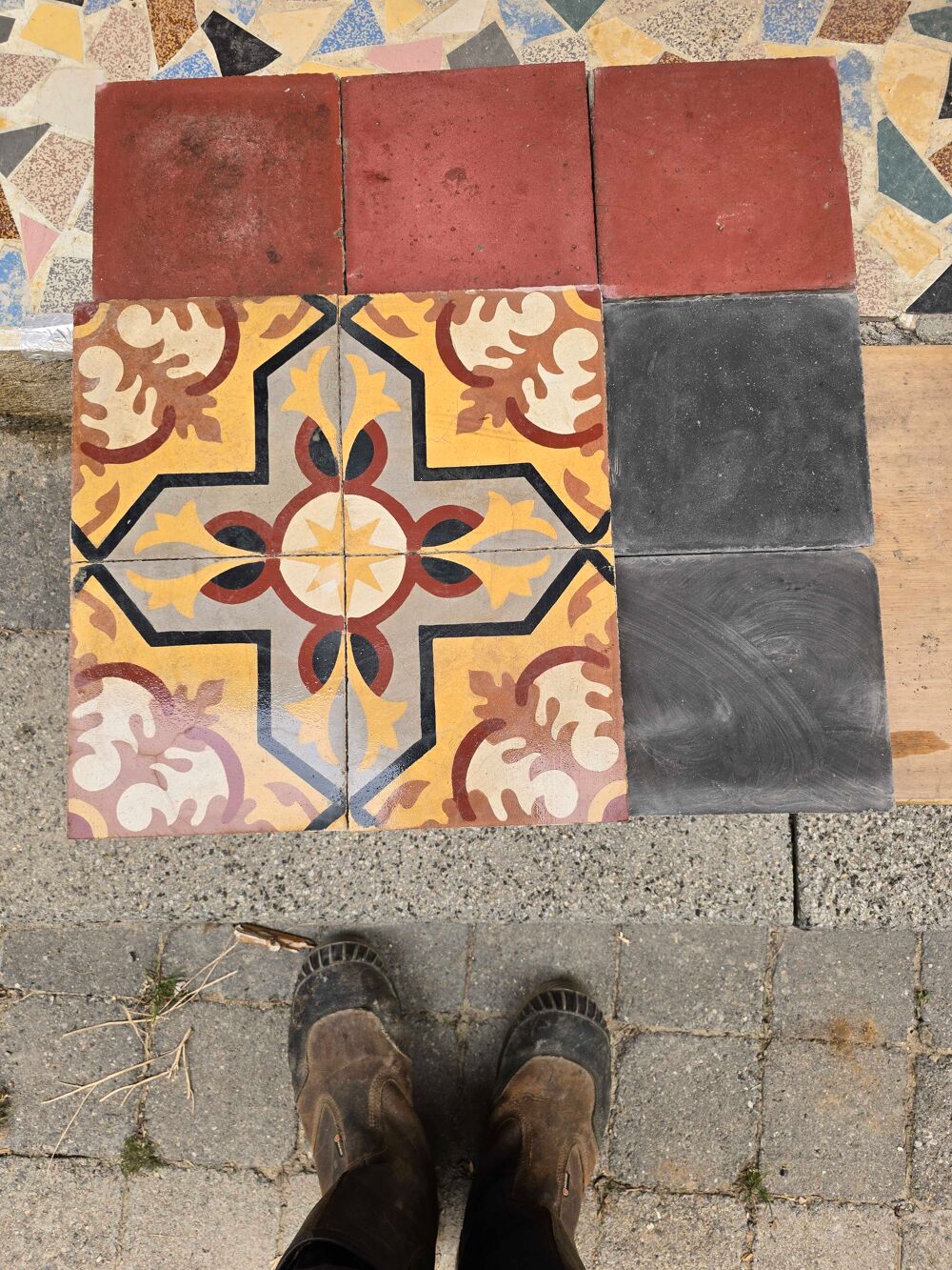 carreaux de ciment anciens rarisismes de 20x20 cm Bricolage
