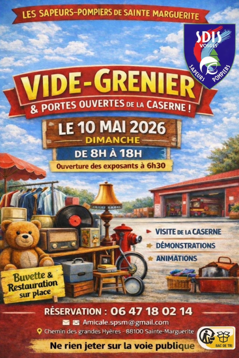 Vide grenier des sapeurs pompiers de Sainte Marguerite 0 Sainte-Marguerite (88)