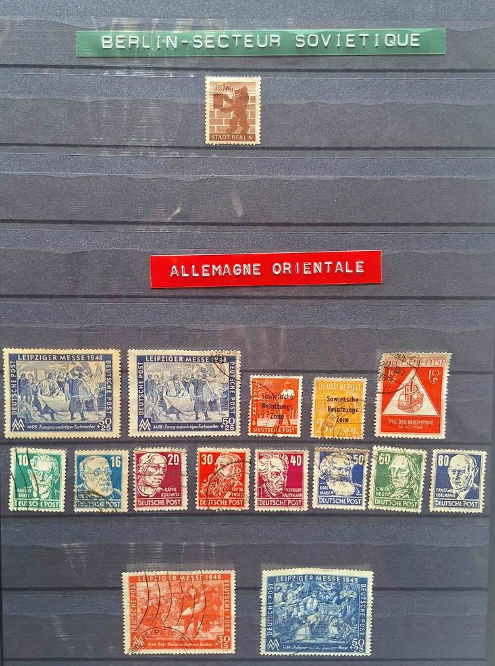 S&eacute;rie de timbres de collection d'Allemagne bis 