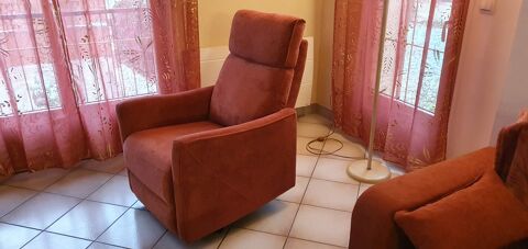 fauteuil relax manuel tissu terra cota Neuf 150 Vitry-sur-Seine (94)