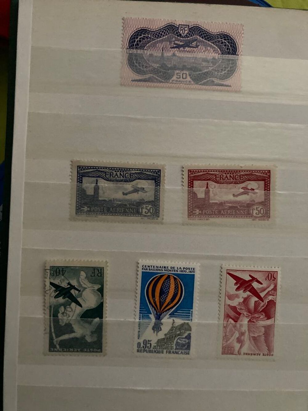 France serie poste a&eacute;rienne sans chaniere 