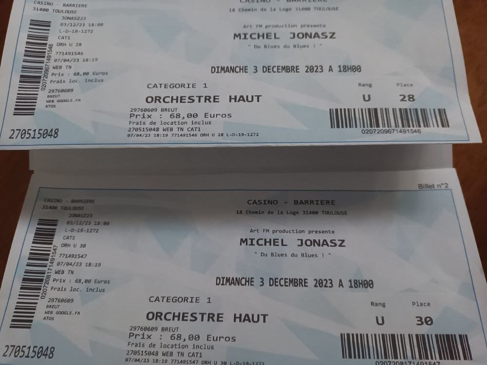Concert Michel JONASZ au casino barri&egrave;re TOULOUSE Billetterie