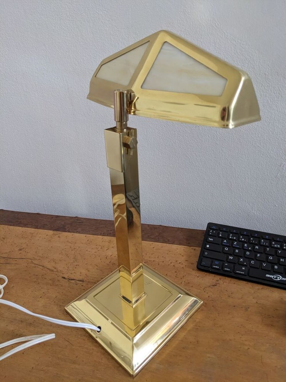 Lampe art d&eacute;co PIROUETT de direction en laiton poli avec ver Décoration