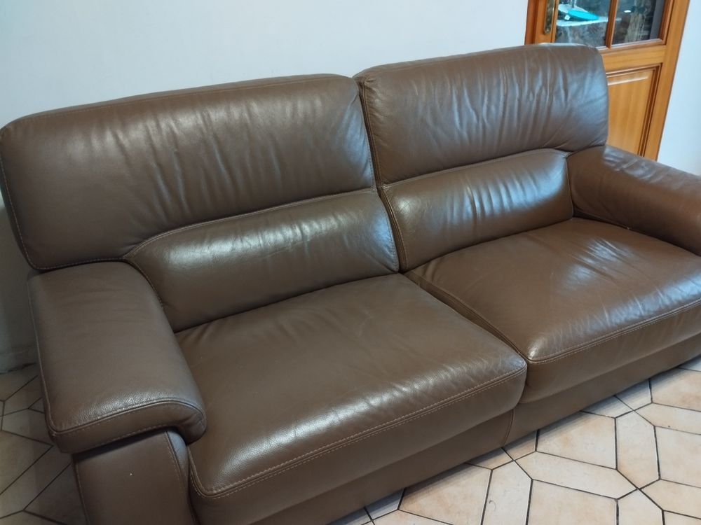 Salon en cuir de vachette Meubles