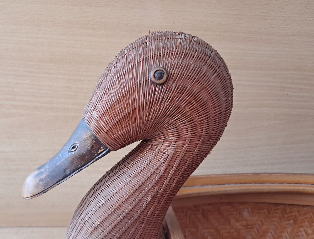 canard en osier rotin tress&eacute; de 2 mani&egrave;res diff&eacute;rentes Décoration