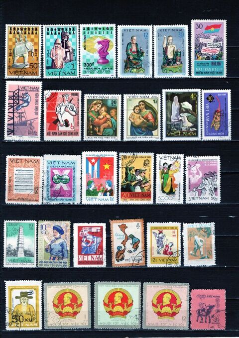 lot de 61 timbres du VIETNAM 3 Les glisottes-et-Chalaures (33)
