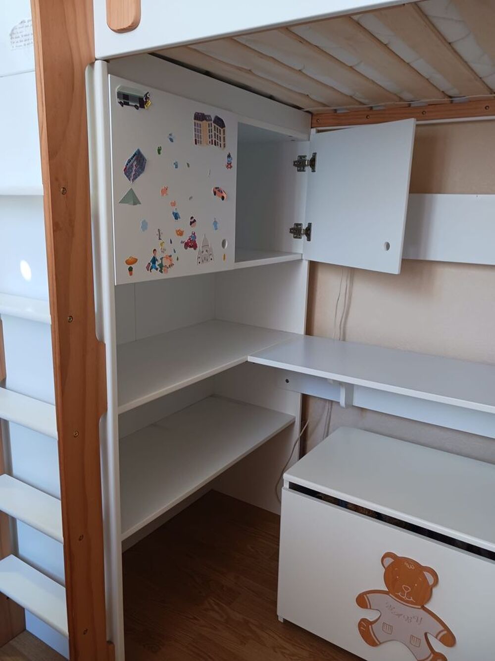 LIT MEZZANINE ENFANT avec BUREAU et RANGEMENTS Meubles