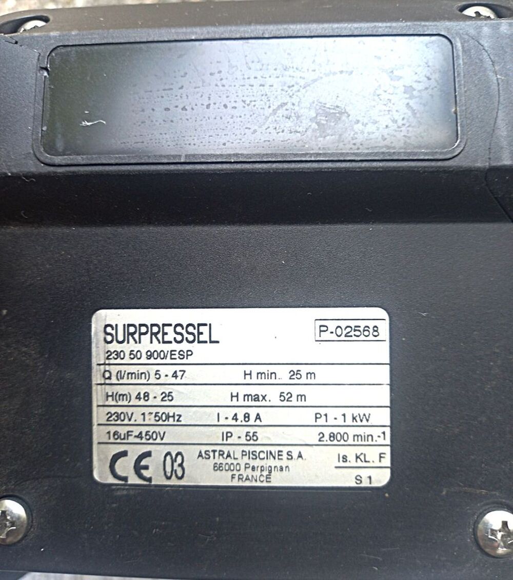 Surpresseur piscine neuf Bricolage