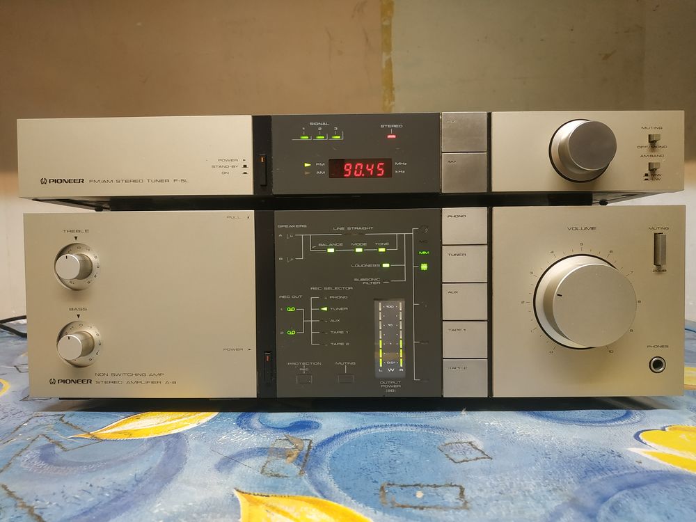 Ampli PIONEER A-8 + Tuner FM F-5L (T.B.E.) Vintage 1982 Audio et hifi