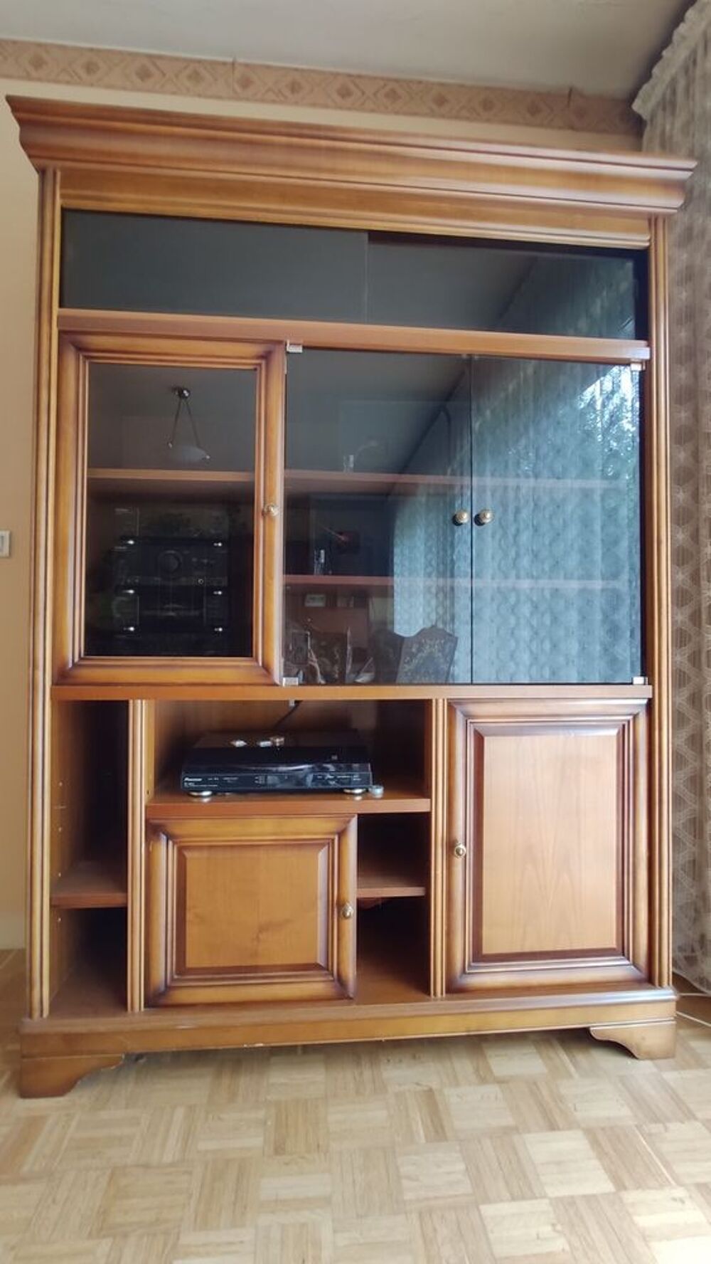 Biblioth&egrave;que / meuble Hi-Fi Merisier Meubles
