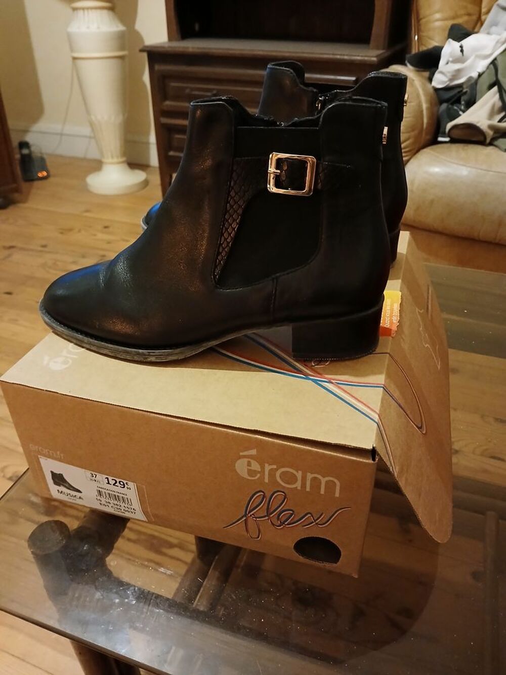 Bottines femme en cuir neuves pointure 37 Chaussures