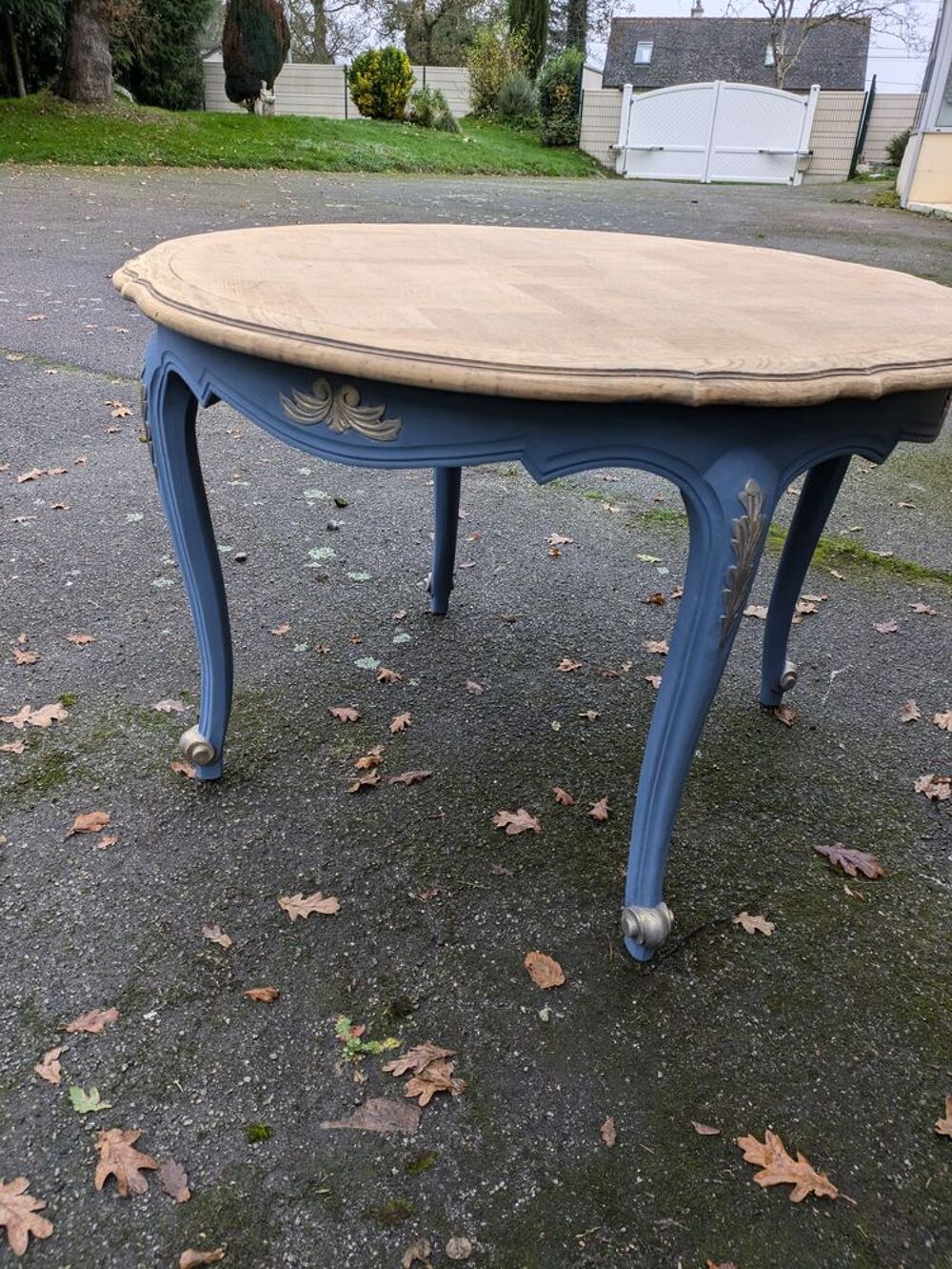 Table ronde relooke fa&ccedil;on artisanale Meubles
