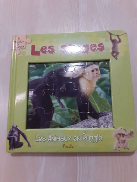Livre Puzzle  Les Singes  à 3,50€ : 5 puzzles de 12 pièces  4 La Ferté-Alais (91)