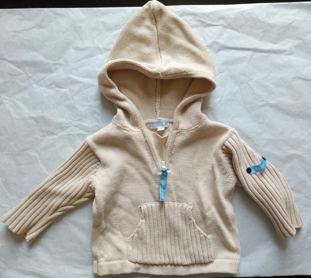 Pull &agrave; capuche Beige Kimbaloo 6 mois Puriculture