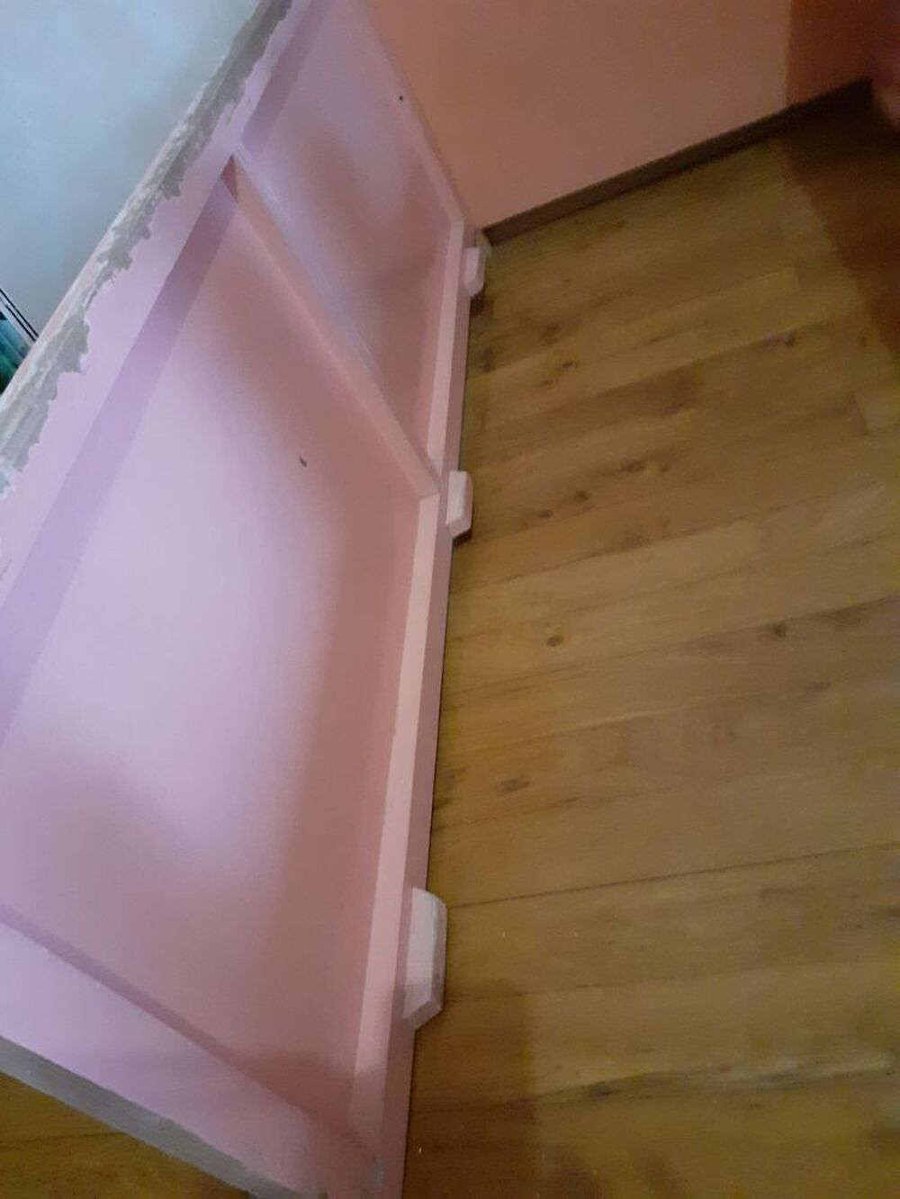 Petit Lit Bois Vintage Ann&eacute;e 50. Mobilier enfants