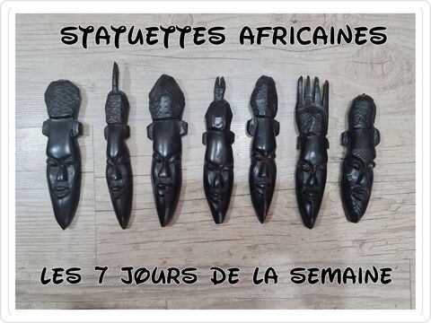 Semainier africain en Bois d'Ebne Neuf artisanale  59 Rennes (35)