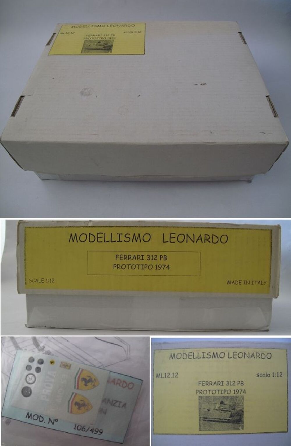 Ferrari 312PB Prototypo 74 kit r&eacute;sine 1/12 RARE 