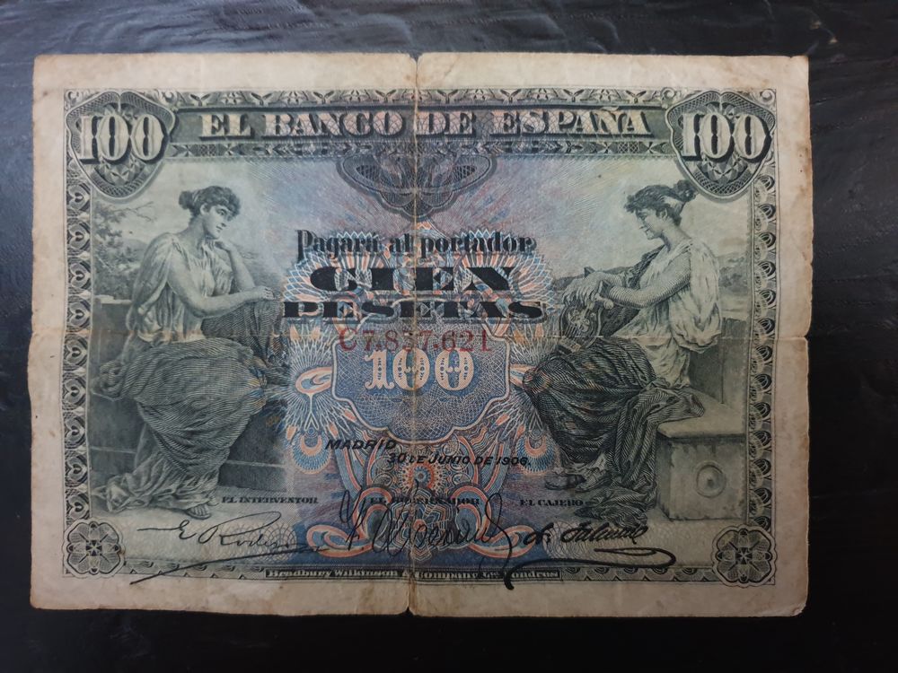 Billet 100 pesetas Madrid 1906
