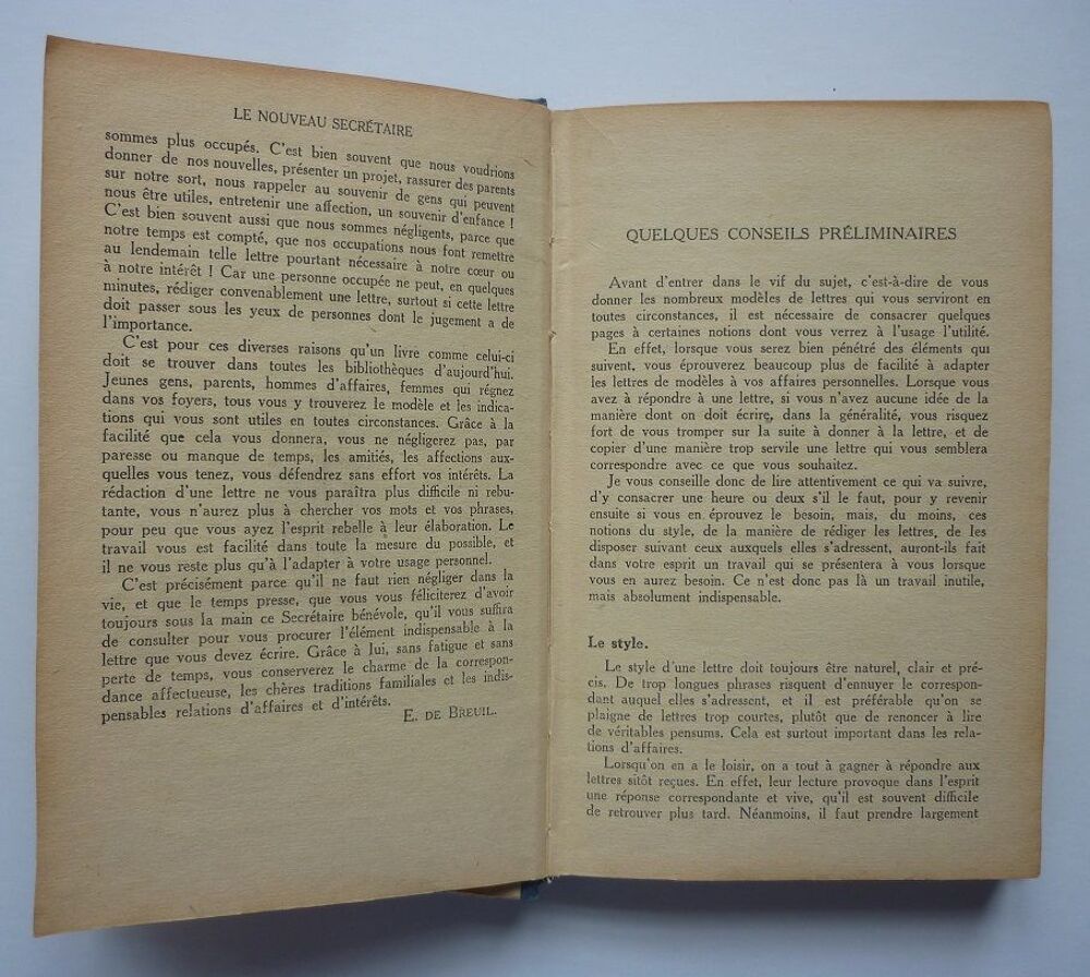 LE NOUVEAU SECR&Eacute;TAIRE Mod&egrave;les correspondances vintage 1941 Livres et BD