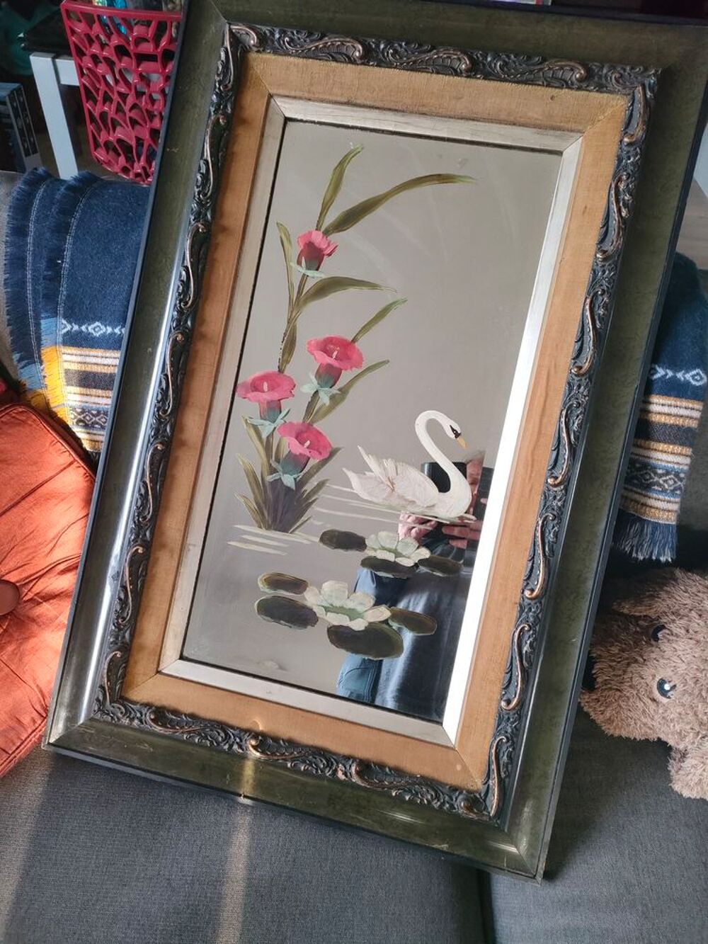 Tableau avec peinture sur verre. Décoration