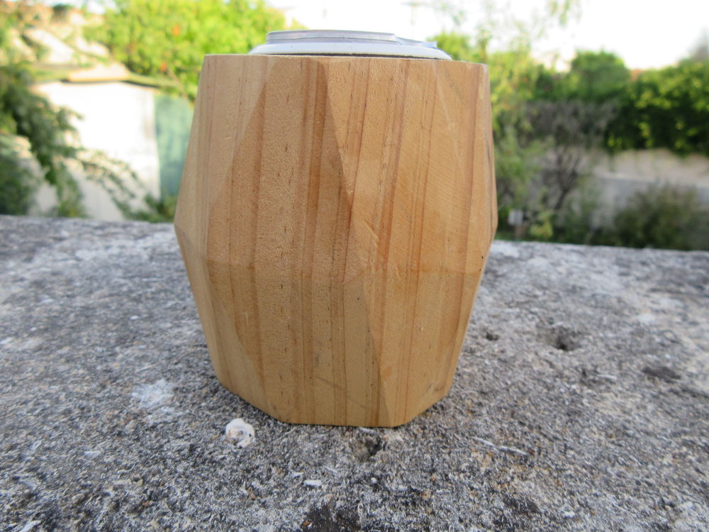 4 photophores en bois Décoration