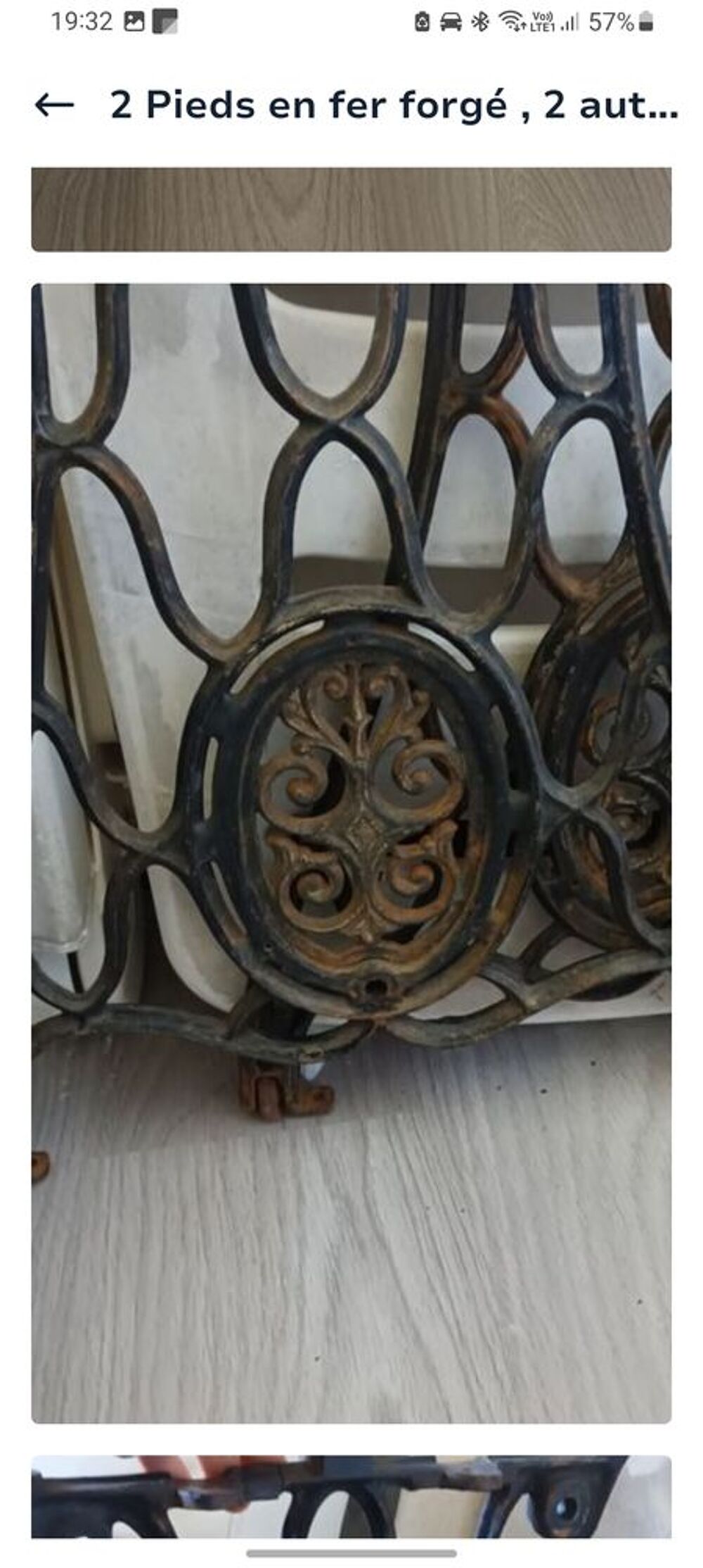 Pieds en fer forg&eacute;s Décoration