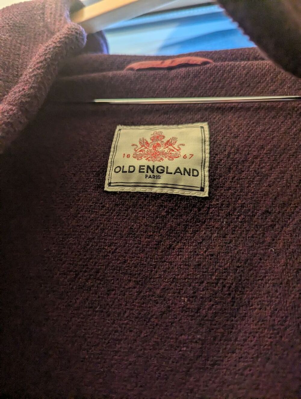 Duffle-coat homme OLD ENGLAND prune Vêtements