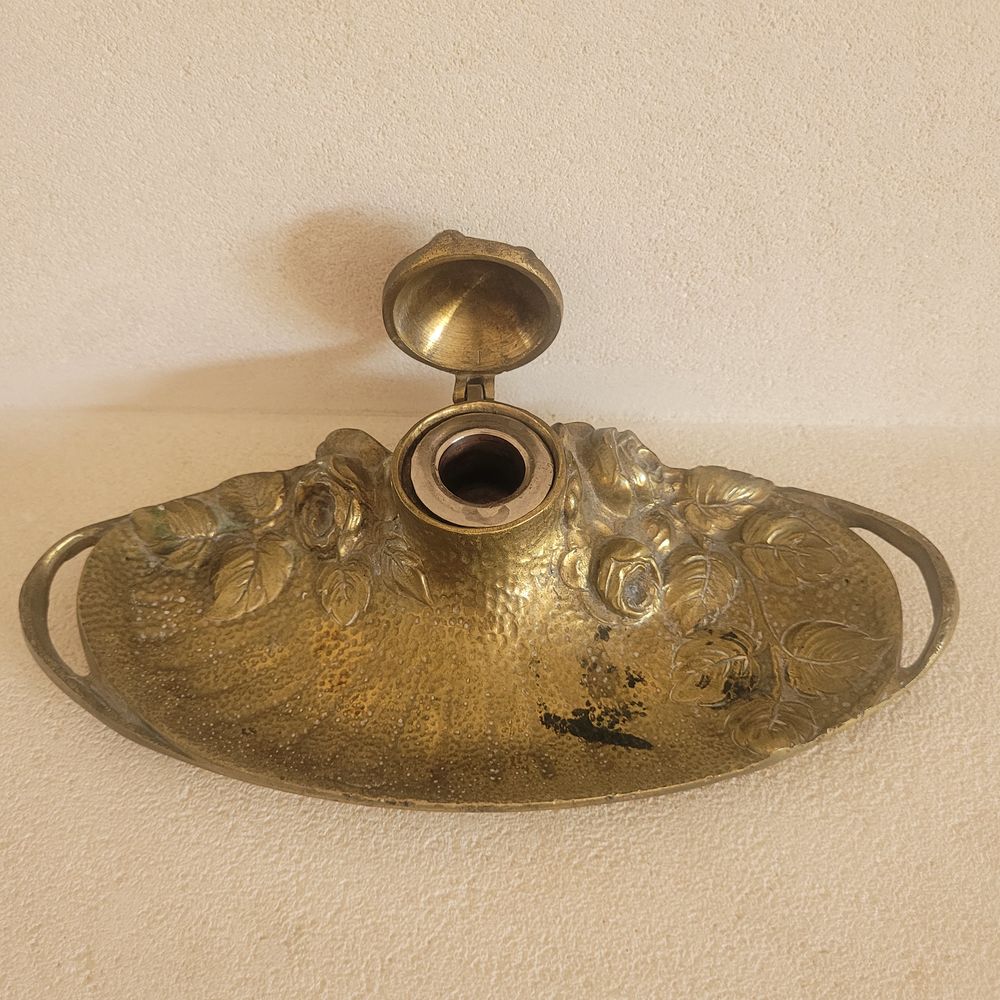 ENCRIER BRONZE ART NOUVEAU 