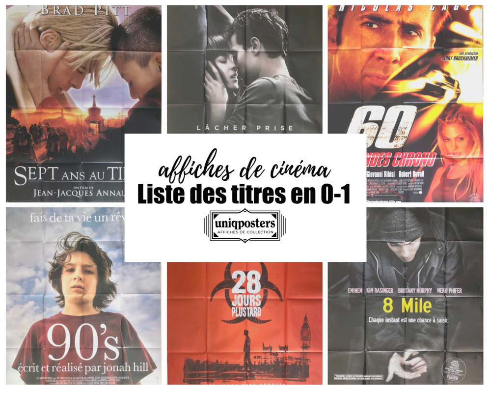 Affiches originales de cin&eacute;ma : Films en chiffres (partie 2) 