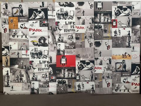 TABLEAU triptyque Toile Banksy 40 Neuilly-sur-Seine (92)