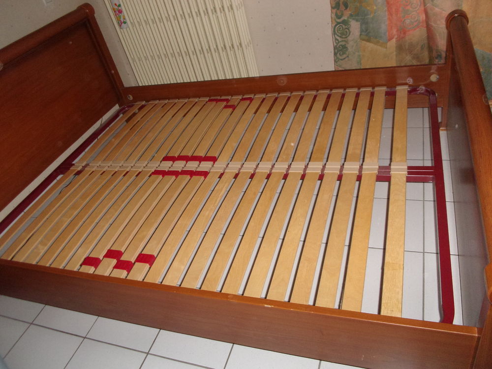Lit complet 140 cm en Merisier Meubles