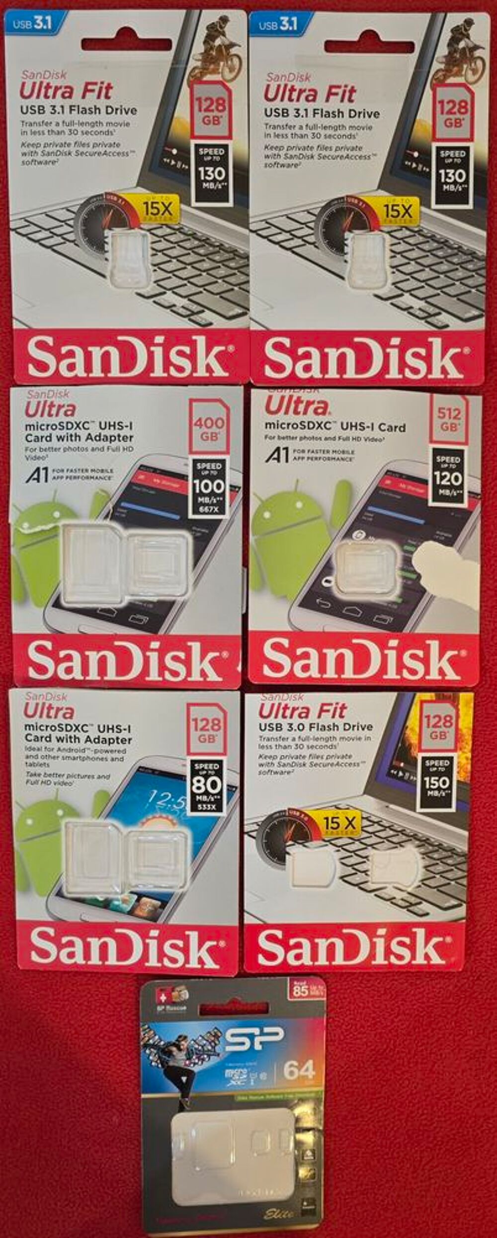 CARTE mSD SanDisk 200 GB Photos/Video/TV