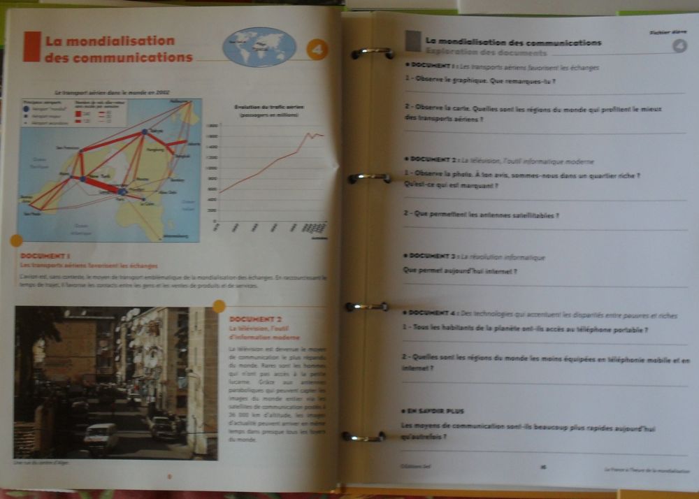 La France &agrave; l'heure de la mondialisation - Tome 6, Cycle 3 Livres et BD