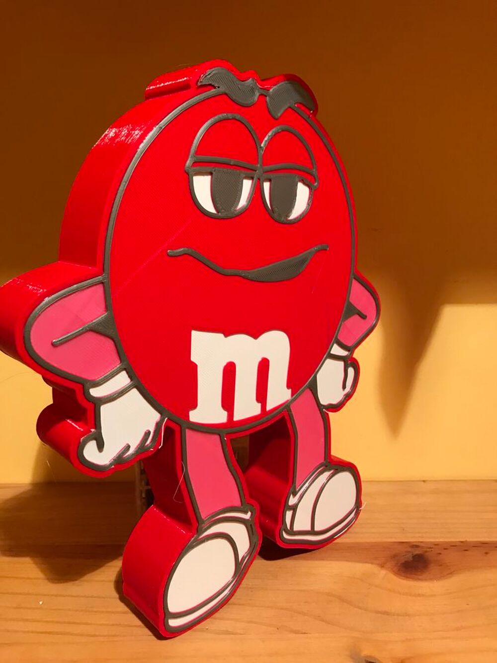 Lampe MMS rouge &eacute;clairage leds &agrave; piles Décoration
