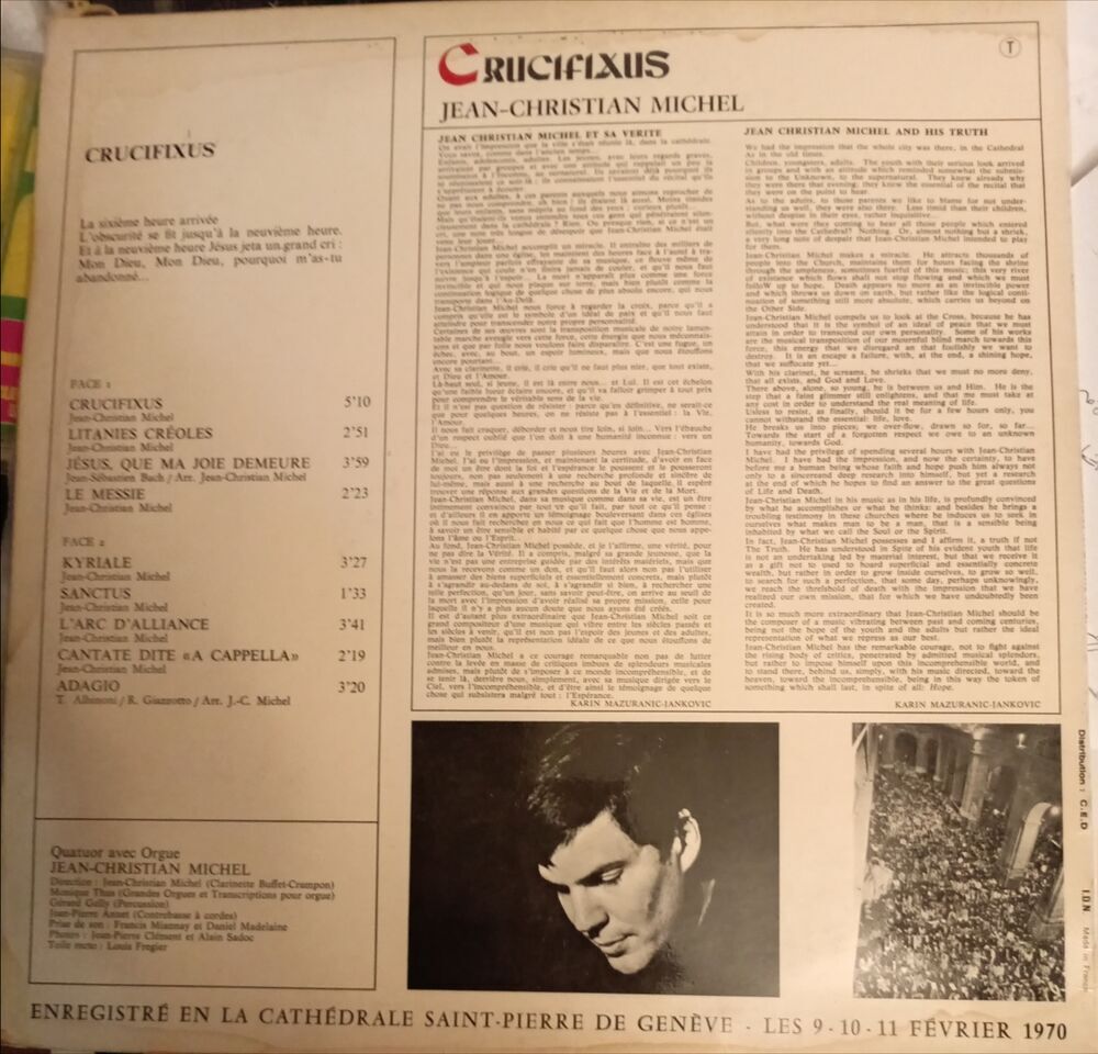 JEAN CHRIISTIAN MICHEL / 2 X DISQUES VYNIL 33 TOURS CD et vinyles